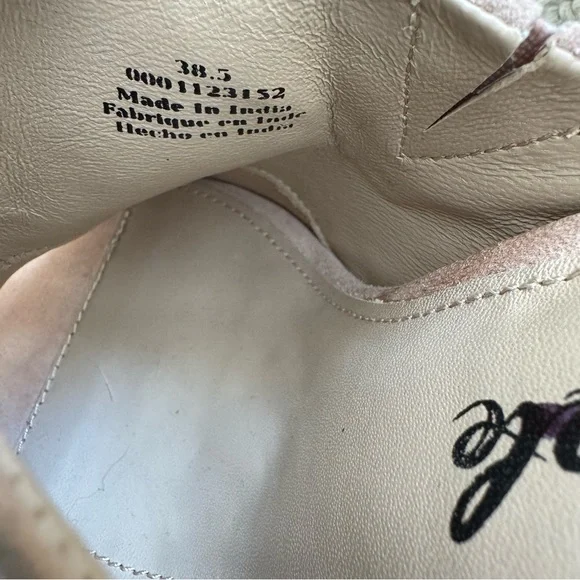 Free People Margo Mules Block Heel Pearl Sand Suede Square 38.5 EU / 8.5 US New - Picture 12 of 12